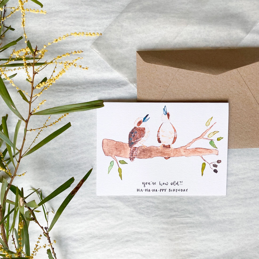 Funny Kookaburra Birthday Card by The Wattle Studio