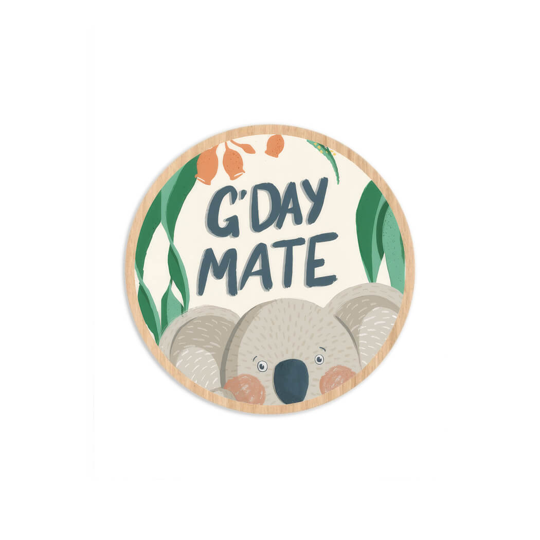 G'Day Koala Wooden Magnet
