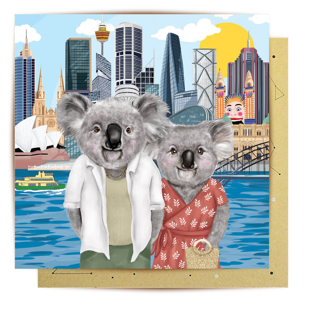 Greeting Cards Australia Sydney  - Koala Theme by La La Land