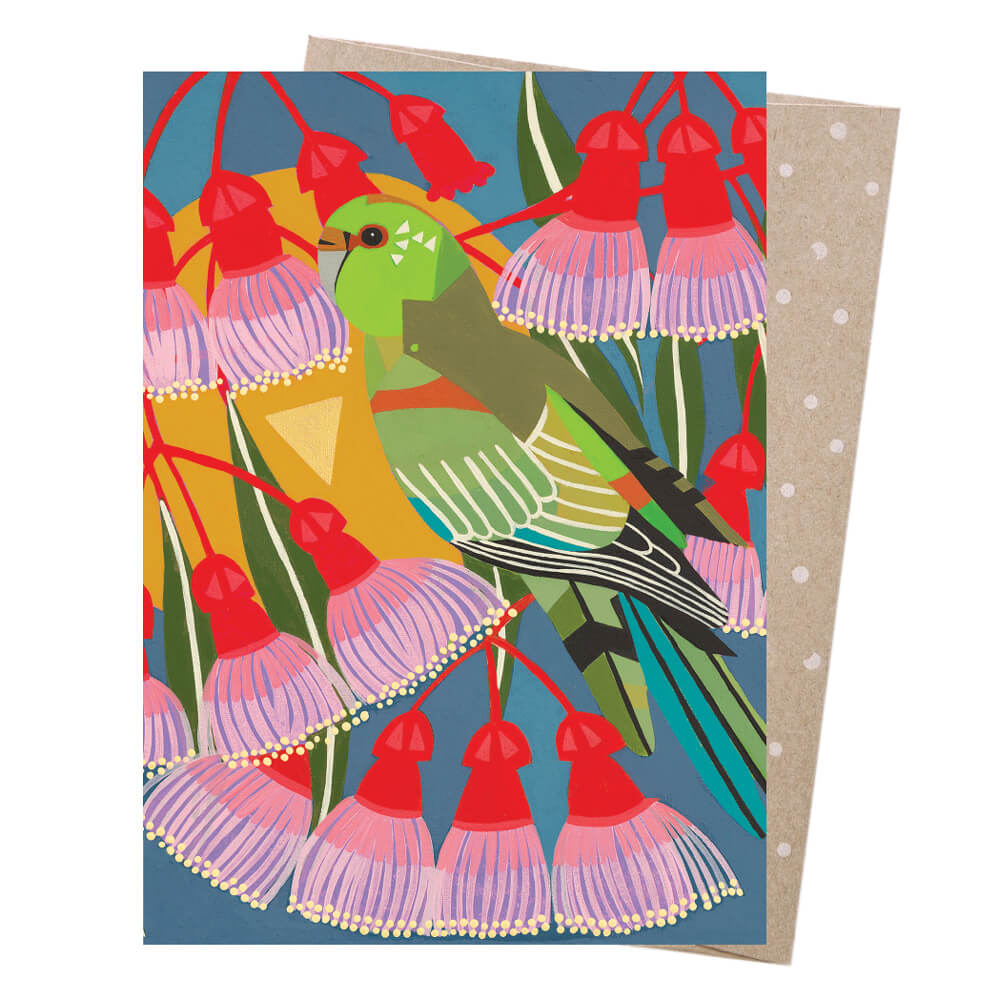 Greeting Cards Australia Blank Inside Mulga Parrot by Helen Ansell