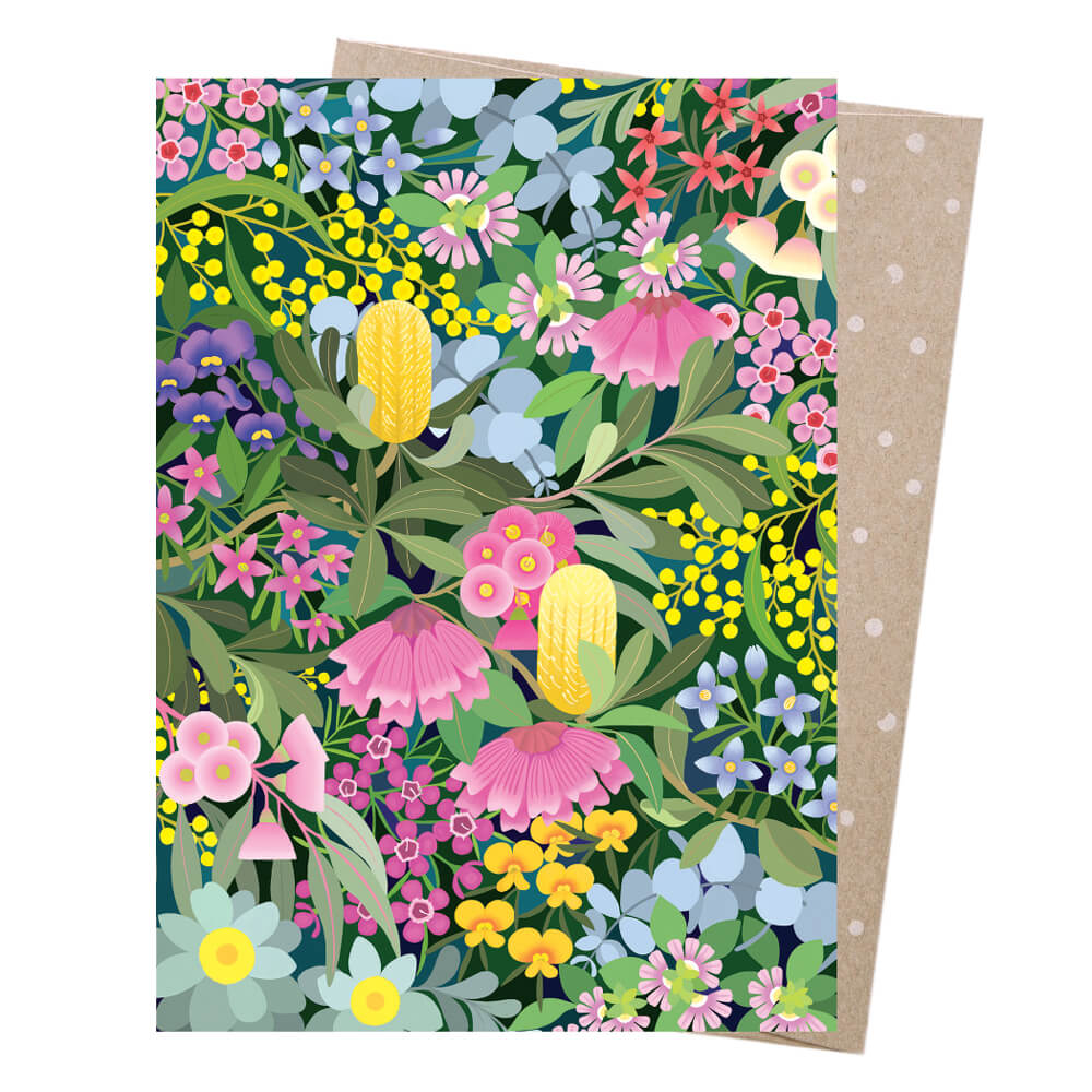 Greeting Cards Australia Blank Inside with Native Flowers by Claire Ishino