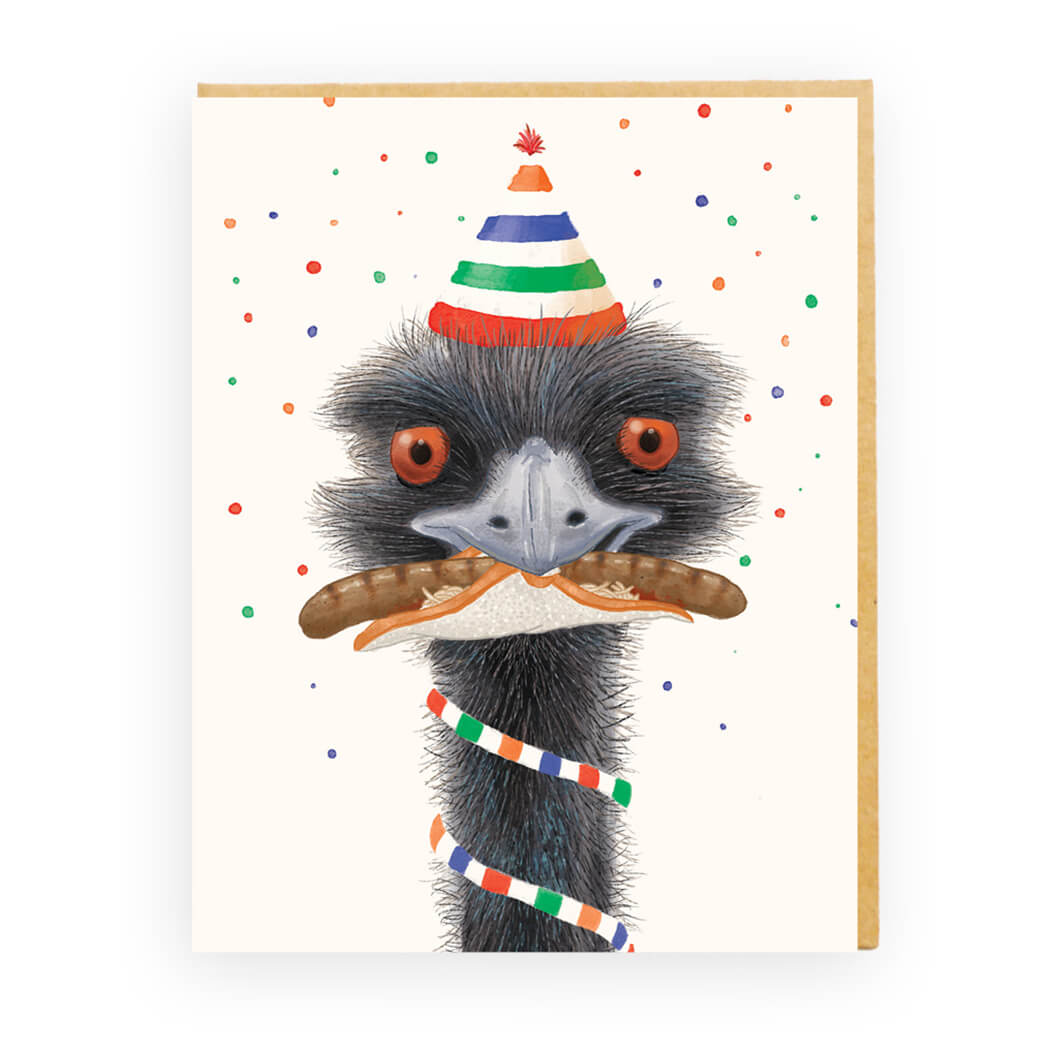 Greeting Cards Australia Emu with Snag Sandwich