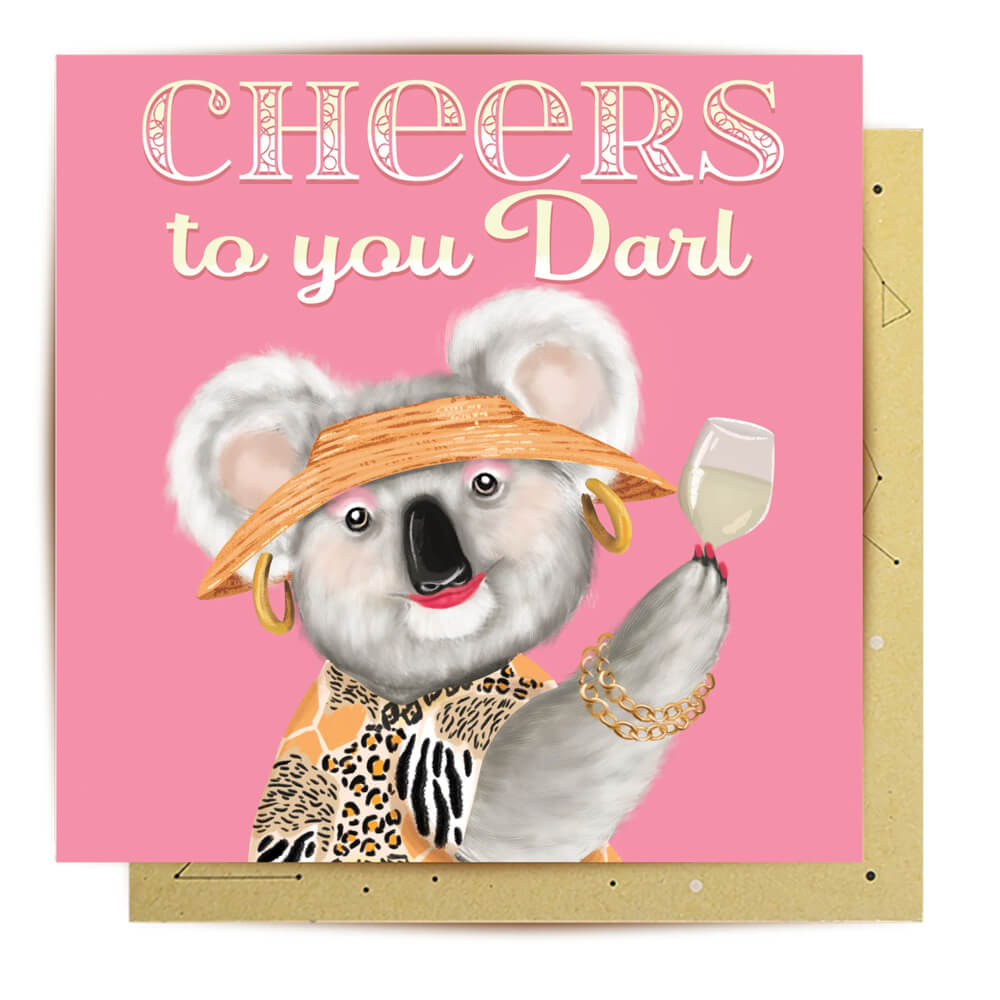 Greeting Cards Australia- Koala Cheers Darl by La La Land 