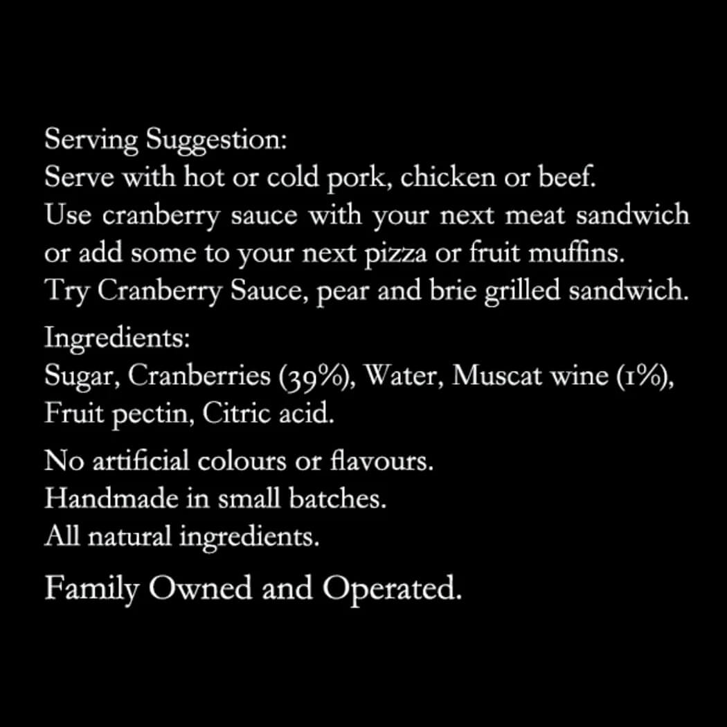 Serving Suggestions for Jish & Sue Cranberry Sauce