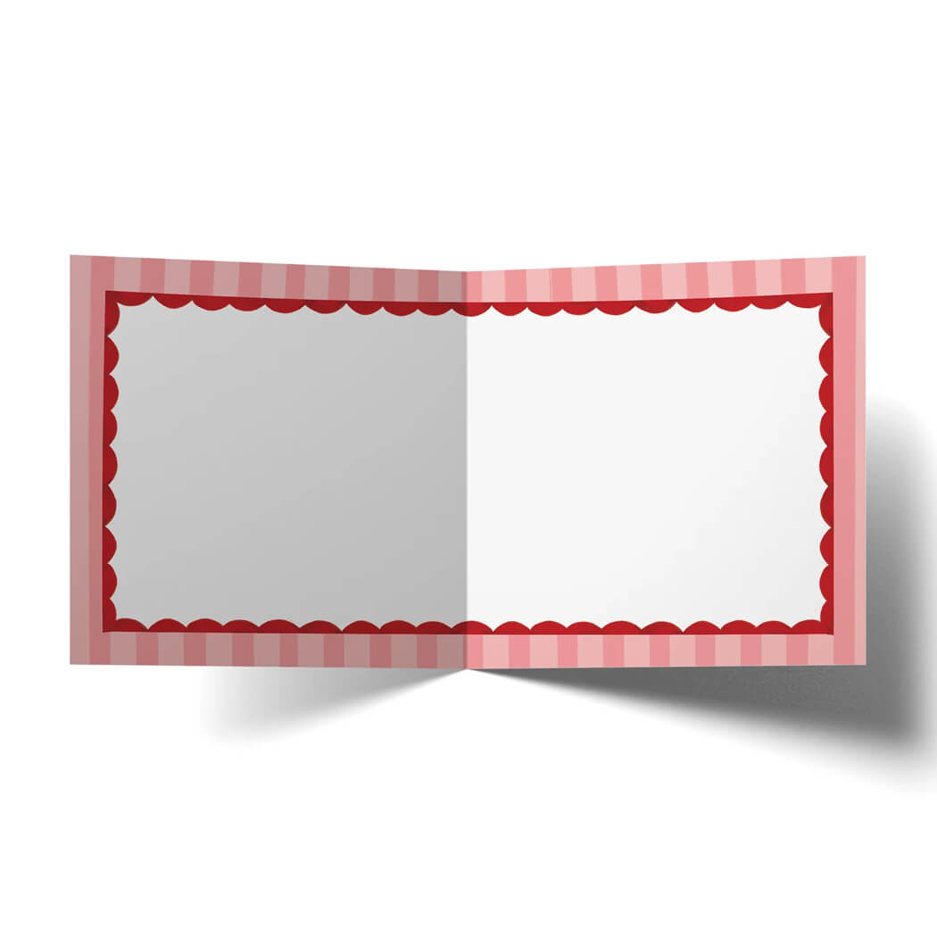 Inside of the Merry Christmas Santa Bike Ride Xmas Card