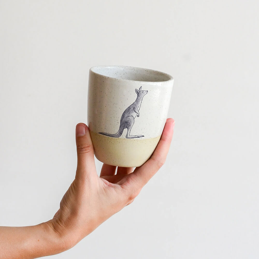 Kangaroo Gifts Australia Handmade Roo Mug by KW Ceramics