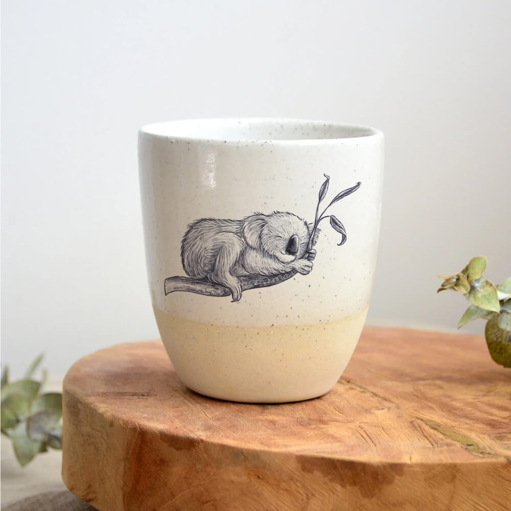 Koala Themed Gifts Australian Made Ceramic Cup by Renee Treml &amp; KW Ceramics
