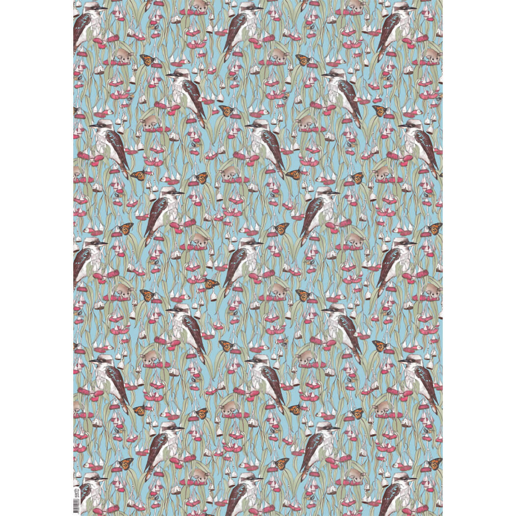 Kookaburra Wrapping Paper Australian Made by Earth Greetings