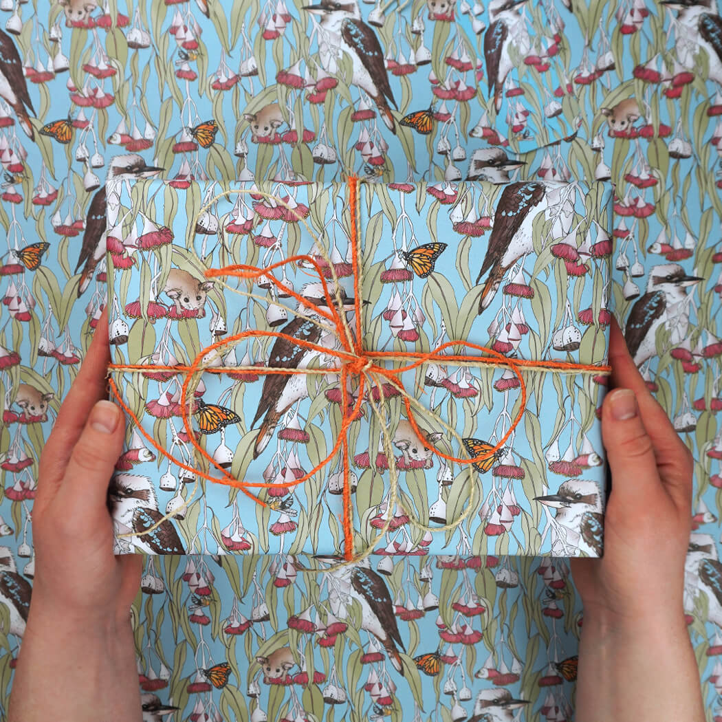 Kookaburra Gift Wrap for Australian Themed Gifts