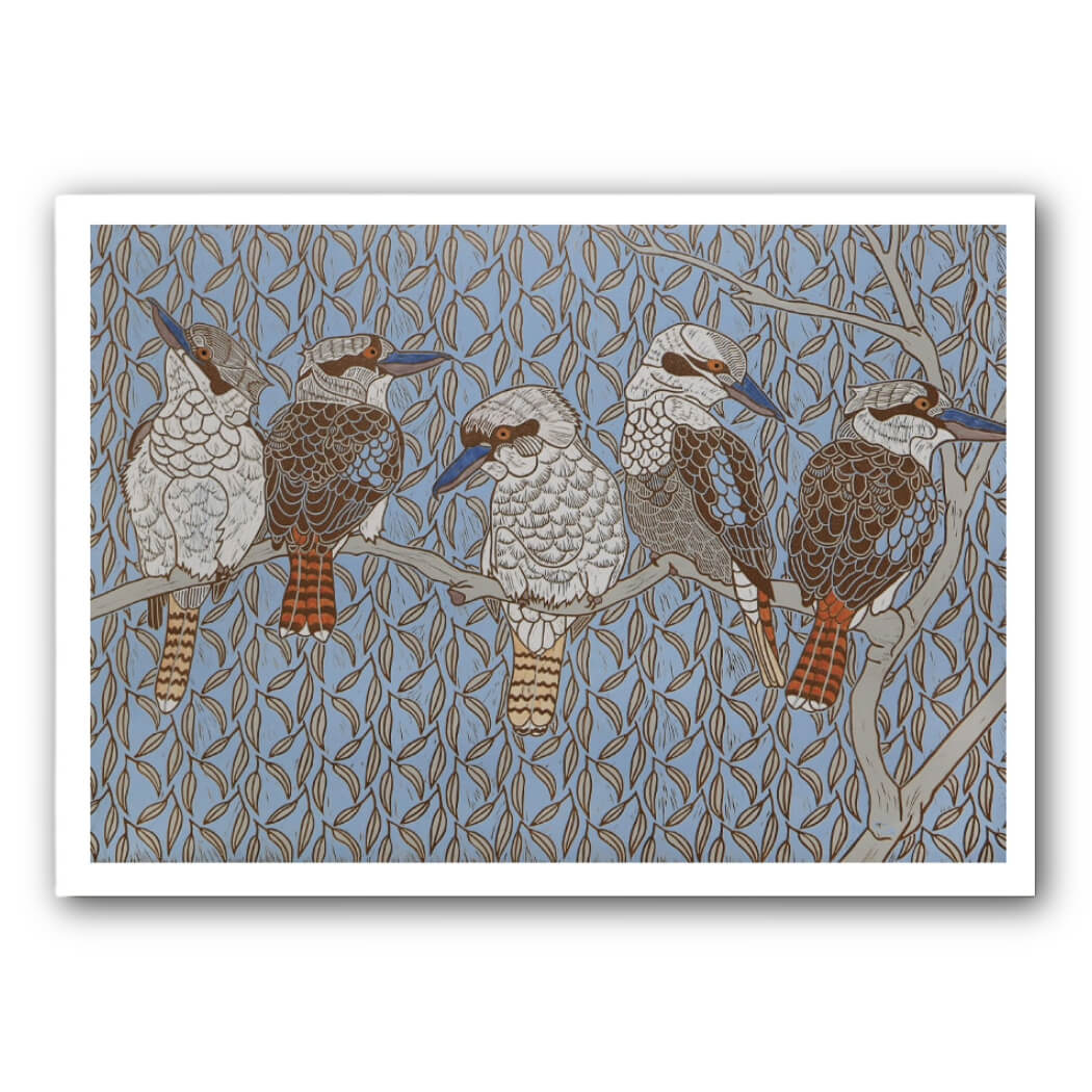 Kookaburra Art Print Australia by Christine Upton