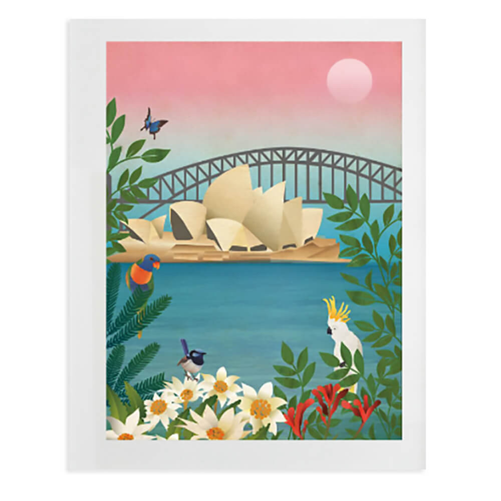 Limited Edition Australian Art Print for Sale Wildlife by The Opera House by La Source