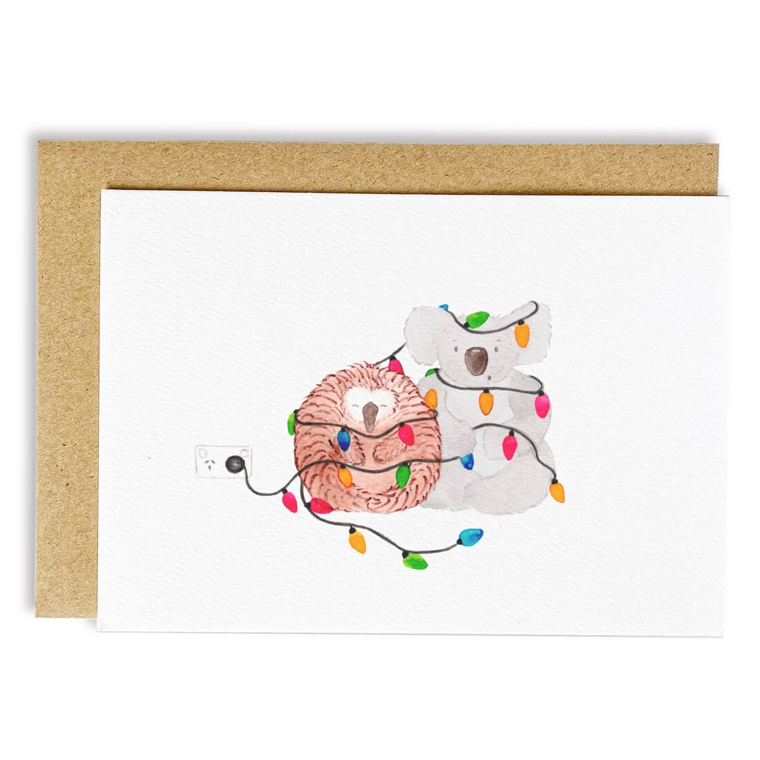 Novelty Australian Animal Christmas Card by The Wattle Stuio