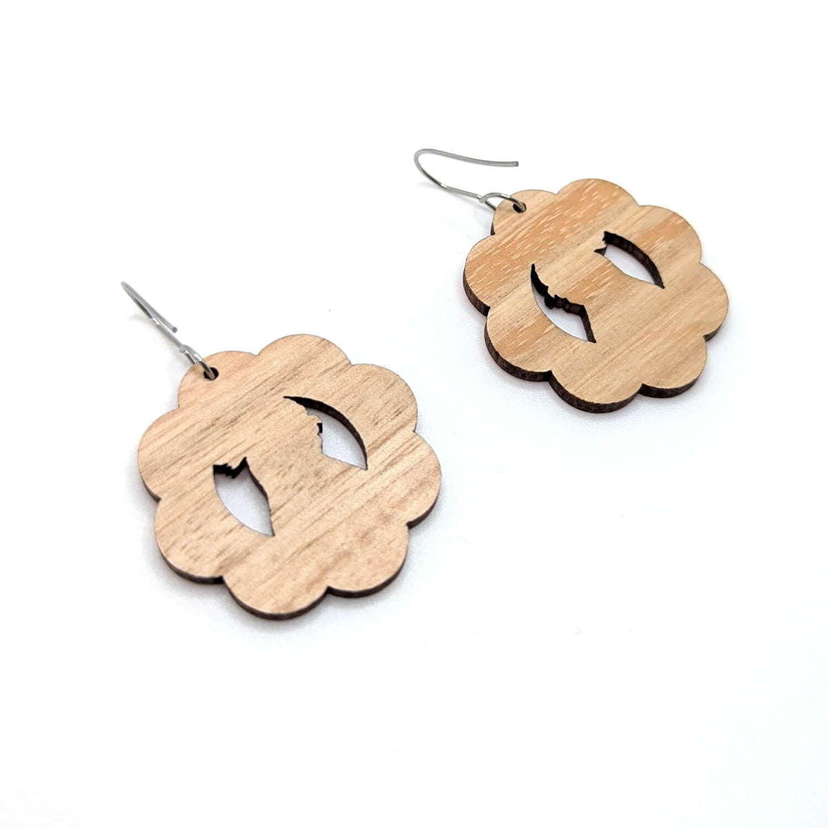 Pink Galah Wooden Earrings