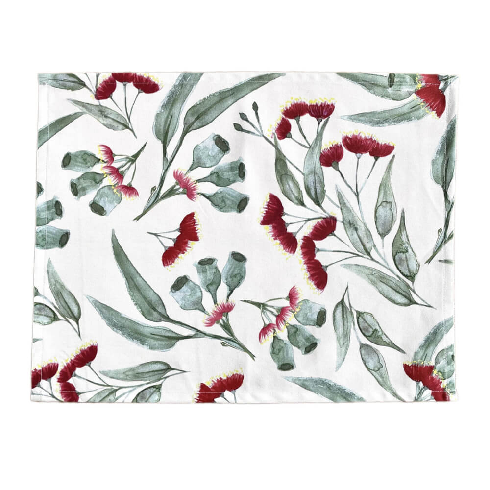 Placemats Australia Christmas Red Gum Blossom by Silken Twine