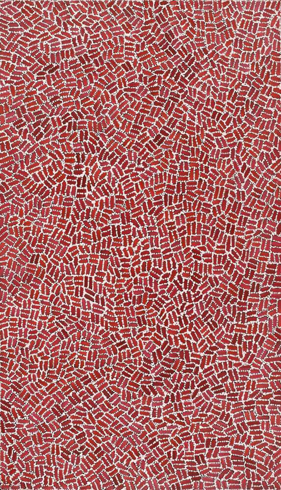 Red Aboriginal Art for Sale Sydney by Nathania Nangala Granites from Warlukurlangu 542-23