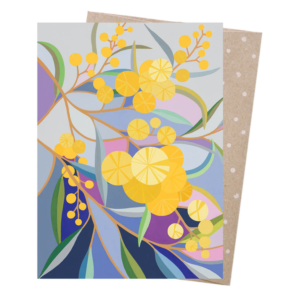 Greeting Cards with Australian Wattle Illustration by Claire Ishino