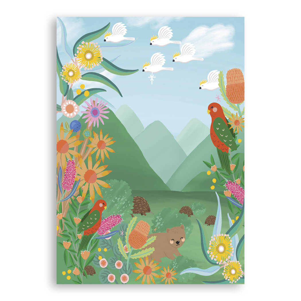 Wombat Greeting Card Australia Blank Inside