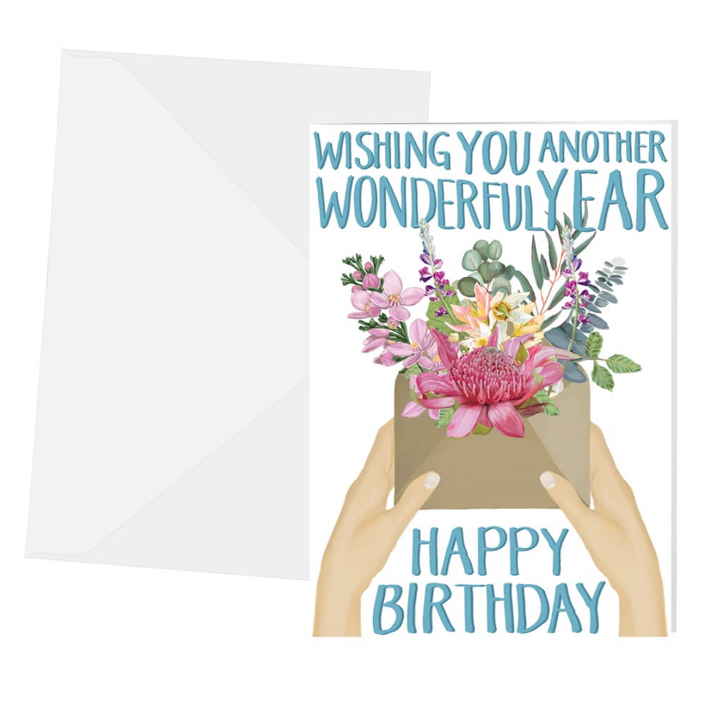 Wonderful Year Birthday Card Australia by La La Land