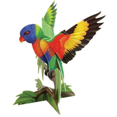 Australian Made Gifts &amp; Souvenirs with the Rainbow Lorikeet 3D Construction Postcard -by Odd Ball. For the best Australian online shopping for a Accessories - 1