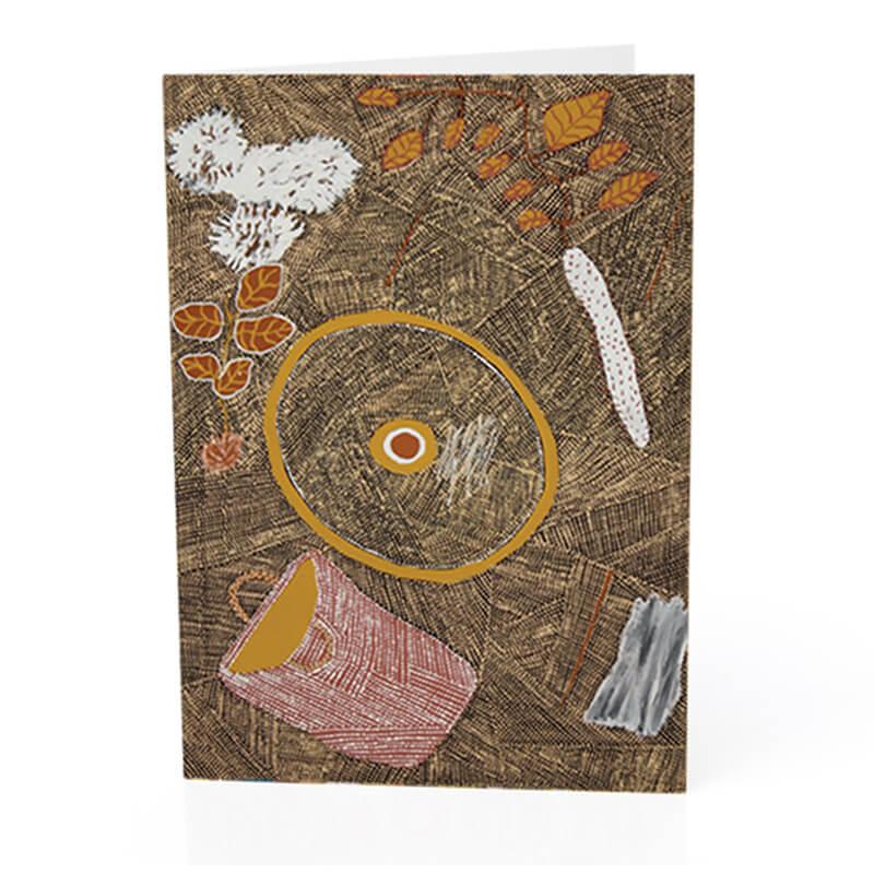 Aboriginal Art Card by Munupi Artists Bush Tucker
