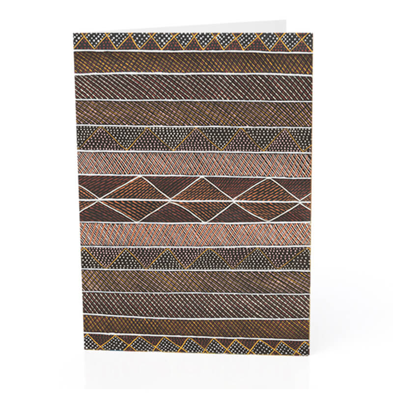 Buy Unique Aboriginal Art Card by Munupi Artists Jacinta Lorenzo