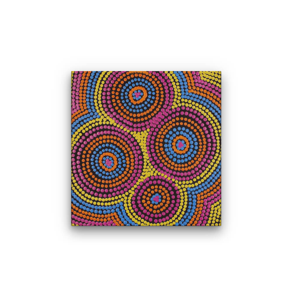 Ready to Hang Aboriginal Art - Pikilyi Jukurrpa 30 x 30cm