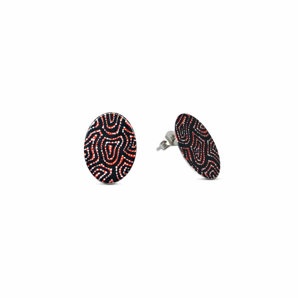 Aboriginal Earrings Nathania Nangala Granites Indigenous Gifts Australia