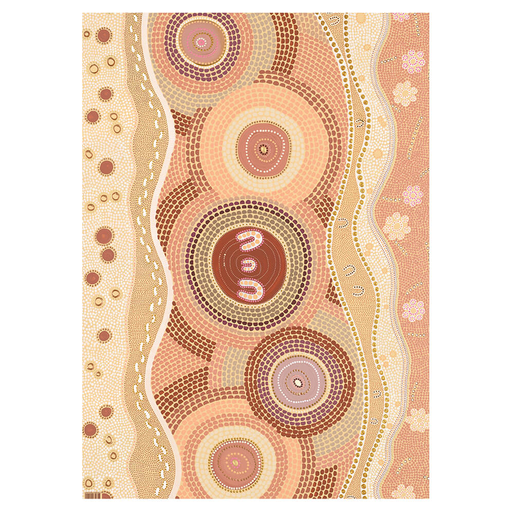Aboriginal Gift Wrapping Paper Australian Made by Earth Greetings