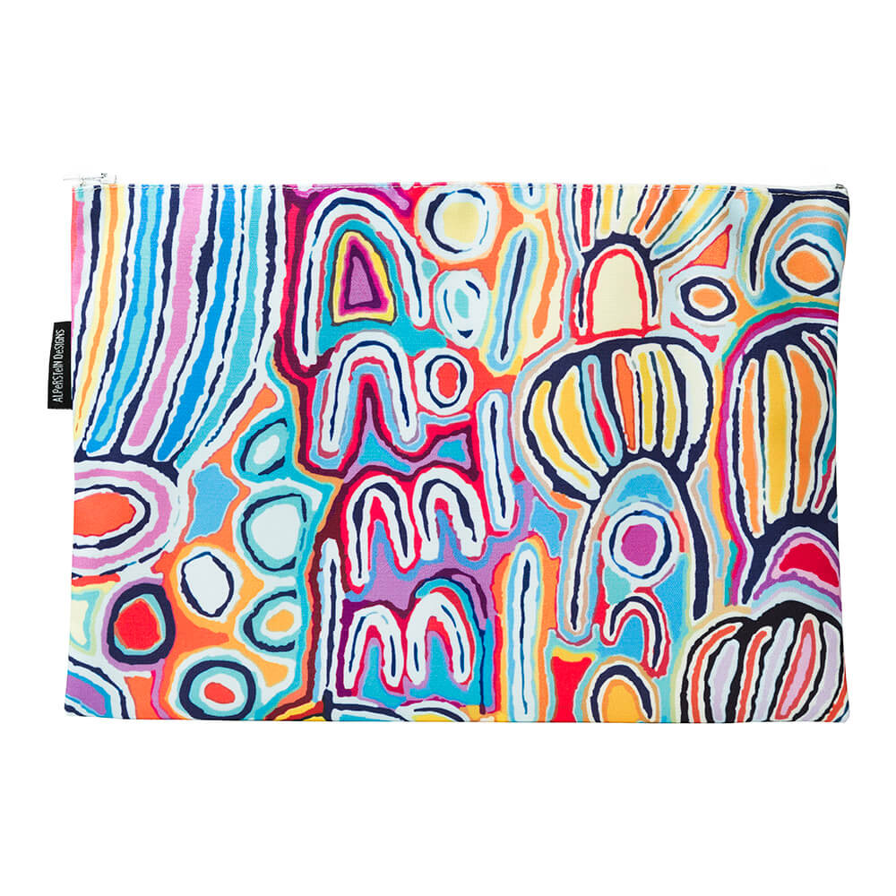 Aboriginal Gifts Australian Made Zipper Case Artwork by Judy Watson and Alperstein Designs