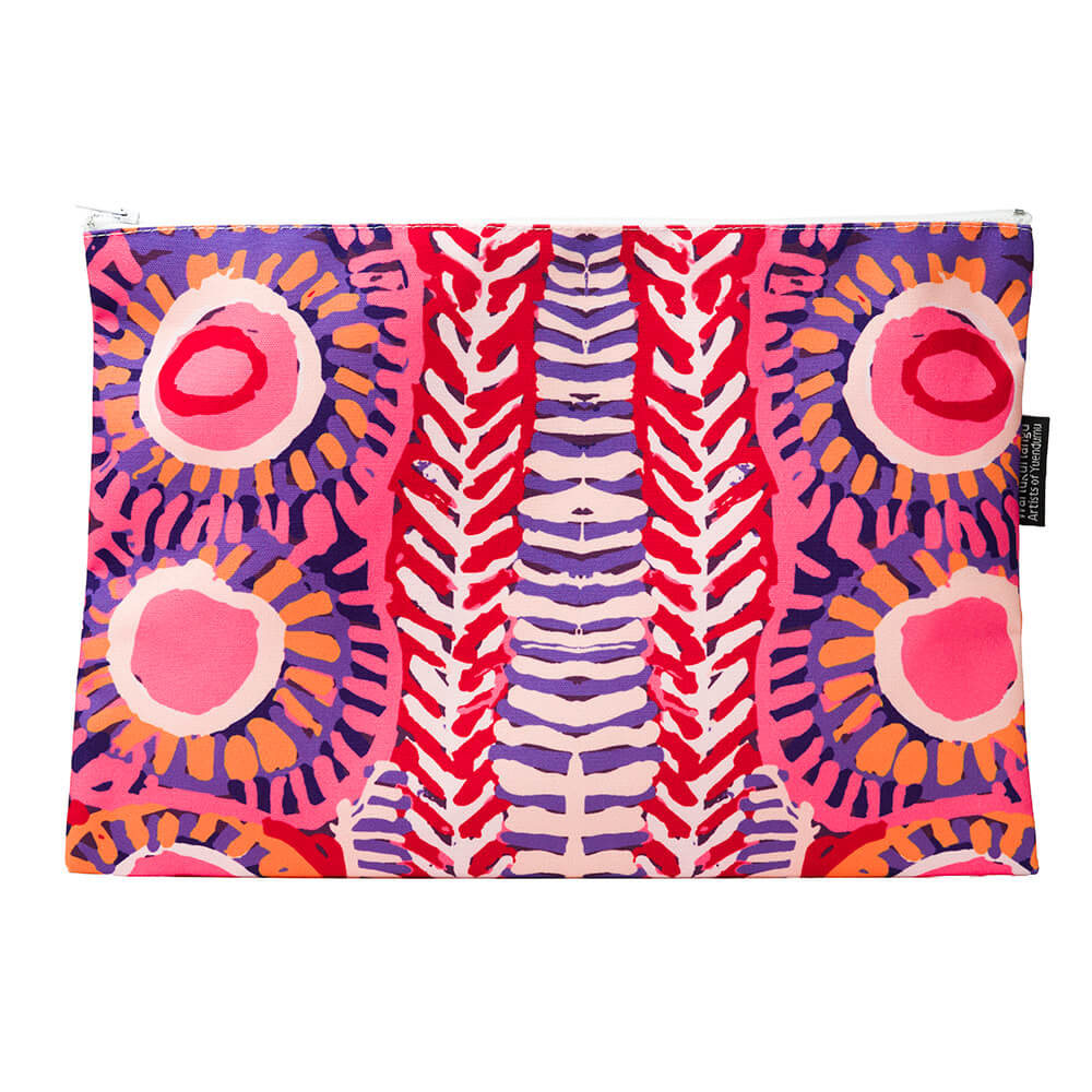 Aboriginal Gifts Australian Made Zipper Case Artwork by Murdie Morris Warlukurlangu and Alperstein Designs