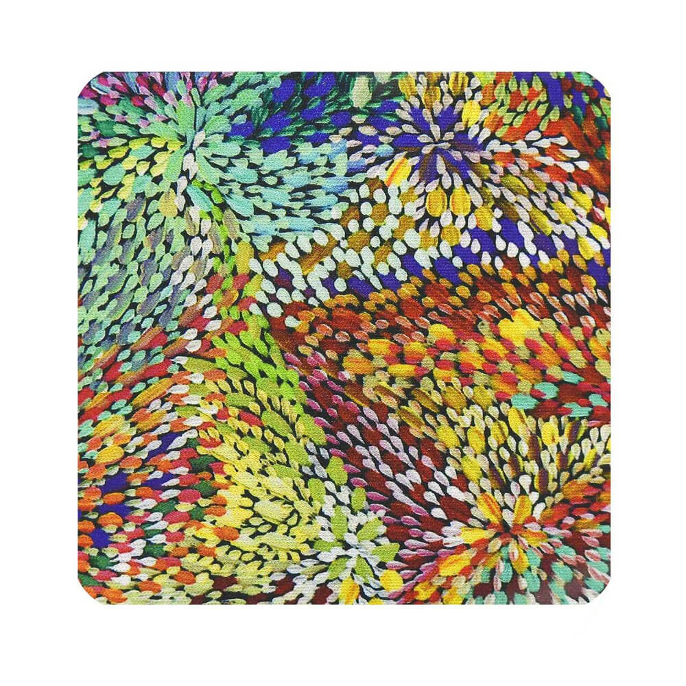 Aboriginal Gifts Australian Souvenir Coaster Janelle Stockman Utopia