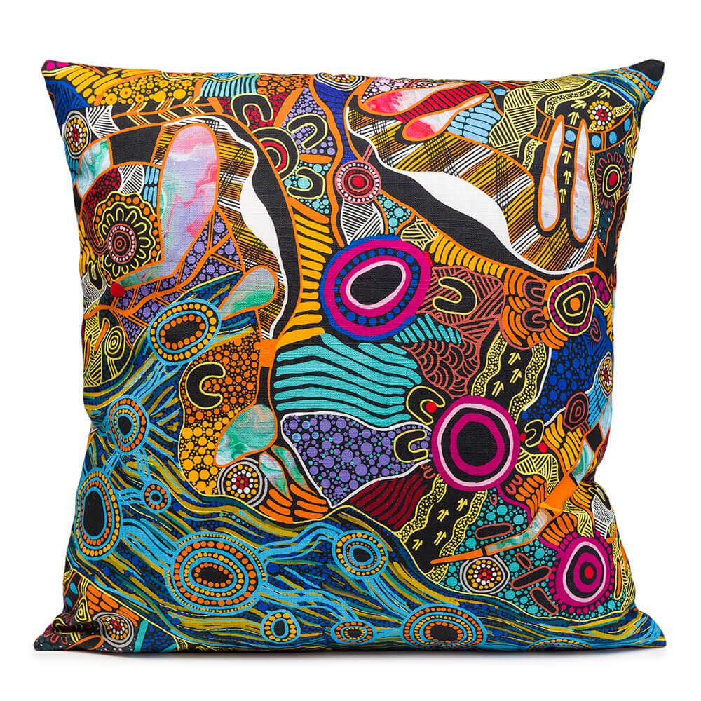 Aboriginal Gifts Cushion Cover Australian Made Justin Butler