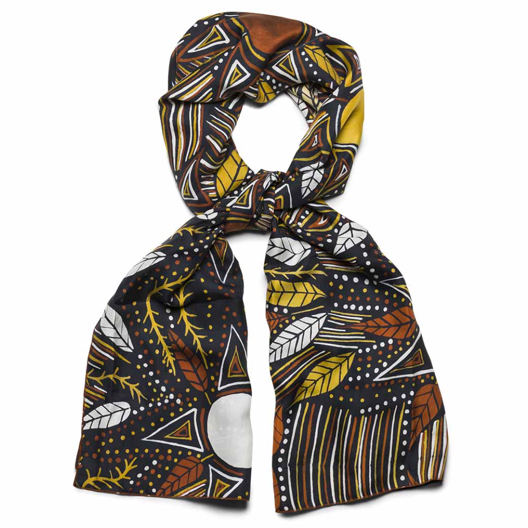 Unique Aboriginal Gifts from the Tiwi Islands Australia - Silk Scarf Australian Made