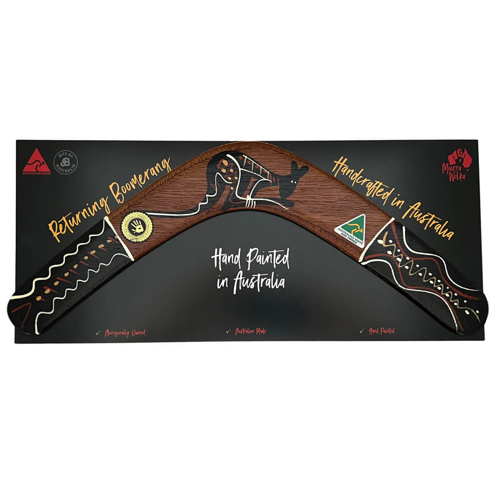 Aboriginal Souvenir Gifts, Hand Painted Boomerang Australian Made