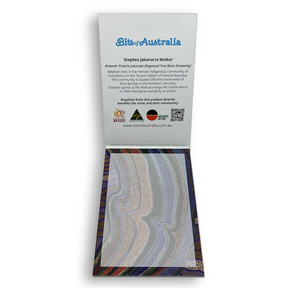Aboriginal Souvenirs A5 Notepad Australian Made Stephen Jakamarra Walker