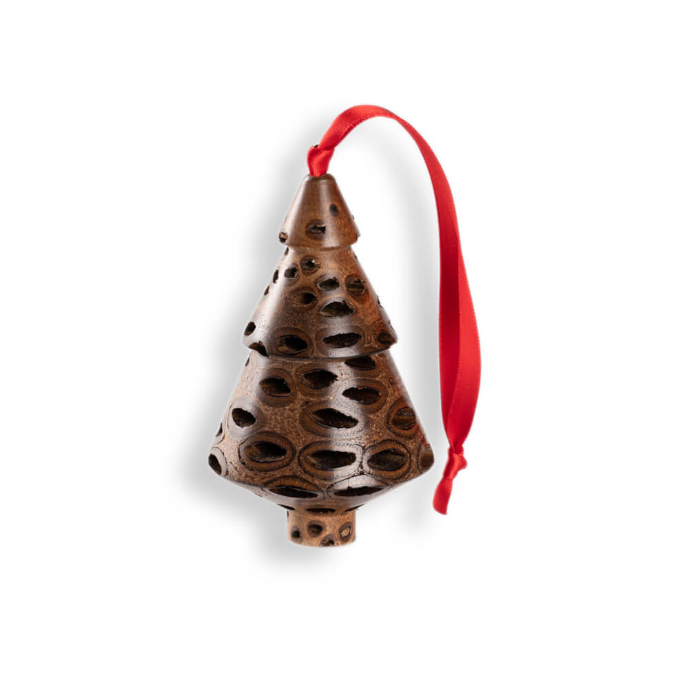 Australian Christmas Decorations Wooden Banks Xmas Tree BanksiaGifts