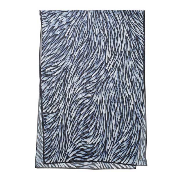 Silk chiffon scarf Aboriginal design Australian Made