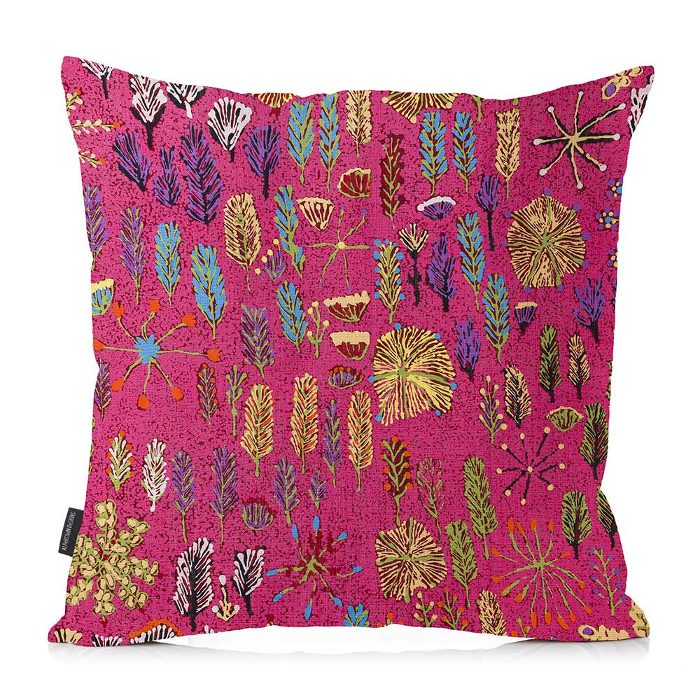 Australian Cushion Covers Bright Pink Made in Australia Aboriginal