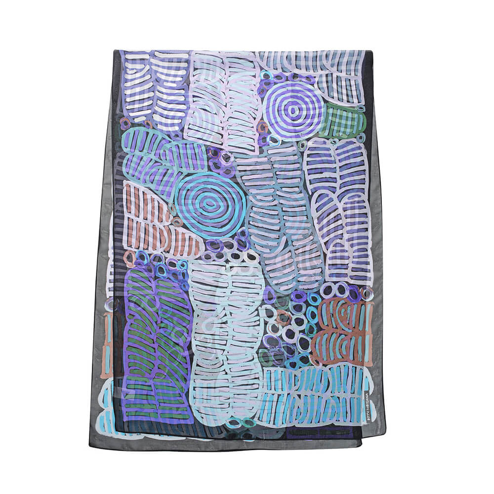 Australian Gifts for Women Aboriginal Silk Scarf by Outstations