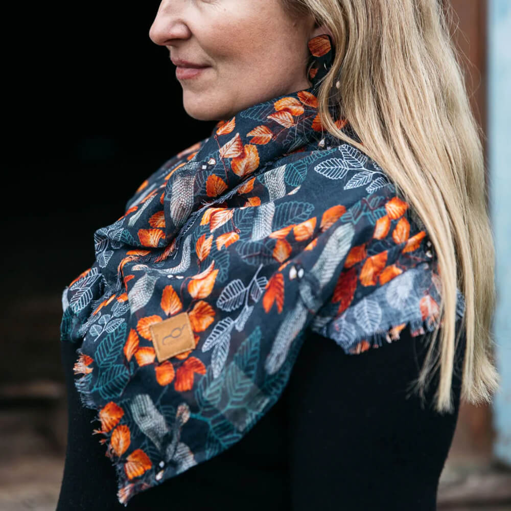 Australian Gifts for Women Organic Cotton Scarf Made in Tasmania Fagus