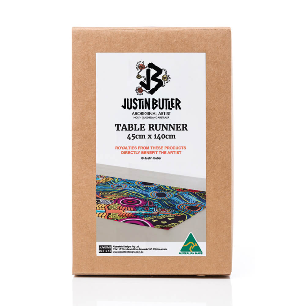 Australian Homewares Aboriginal Design Table Runner by Justin Butler for Alperstein Designs
