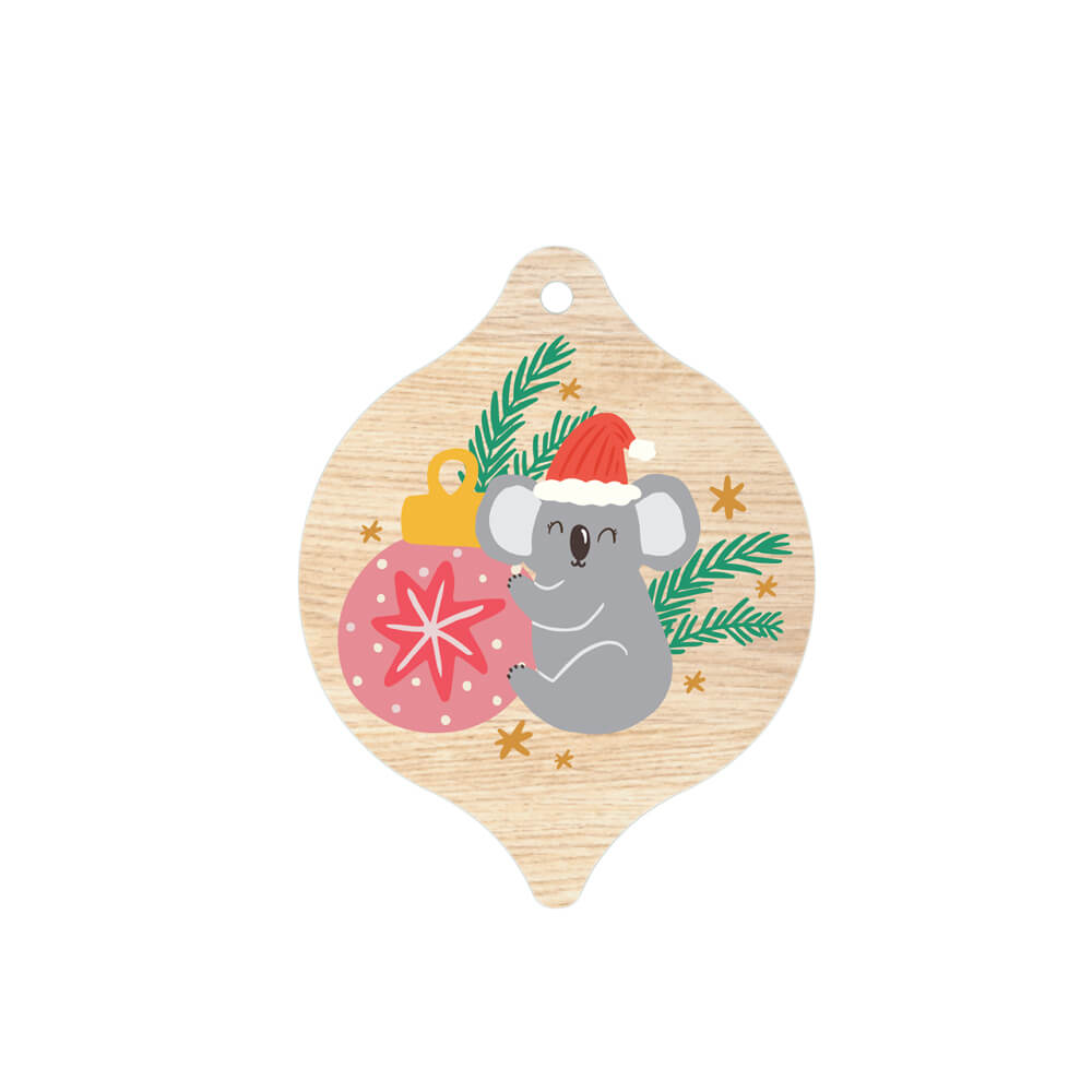 Australian Koala Santa Christmas Ornament for Unique Gifts to Send Overseas