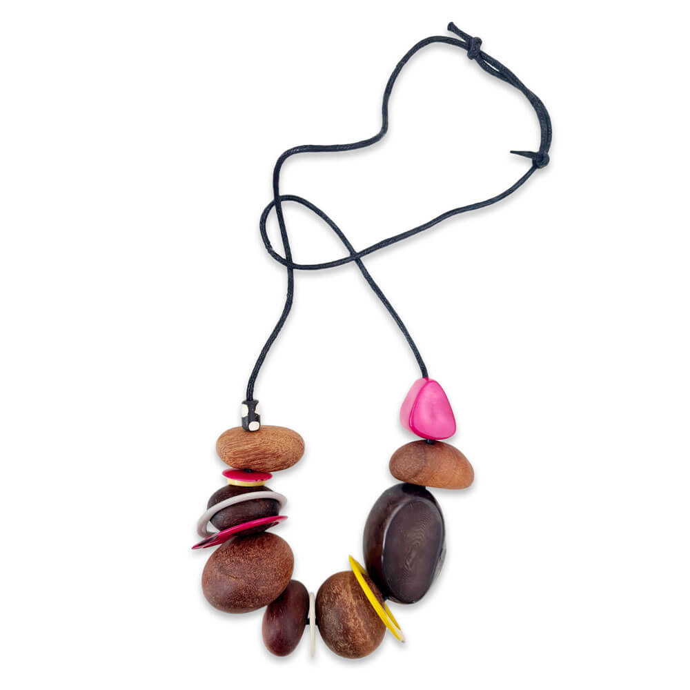 Australian-Wooden-Jewellery-Made-In-Tasmania-Eco-Beads-Pink