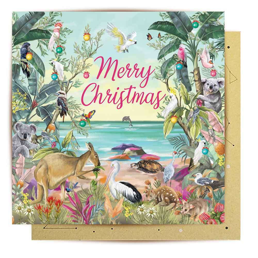 Australian Nature Themed Christmas Card La La Land