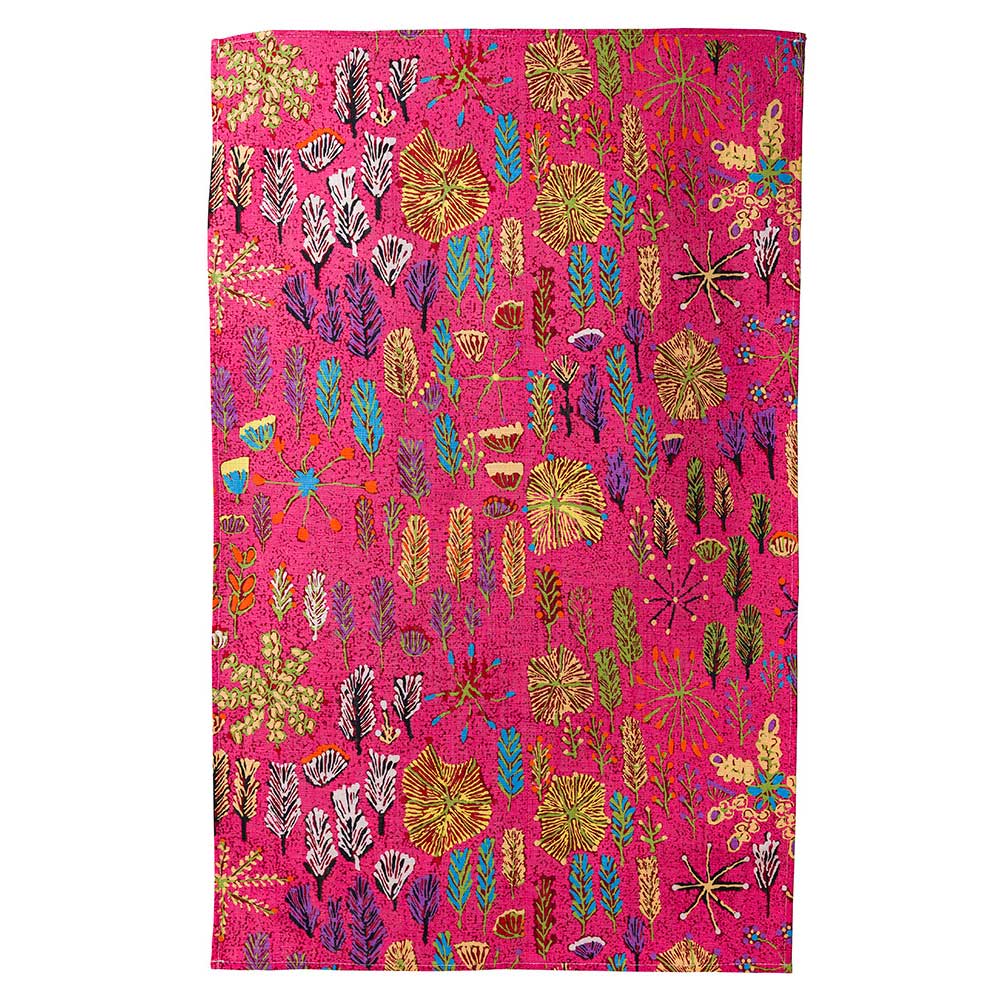 Australian Souvenir Cotton Tea Towel Aboriginal Designs