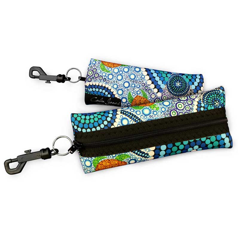 Australian Souvenir Glasses Case Neoprene Aboriginal Art Colin