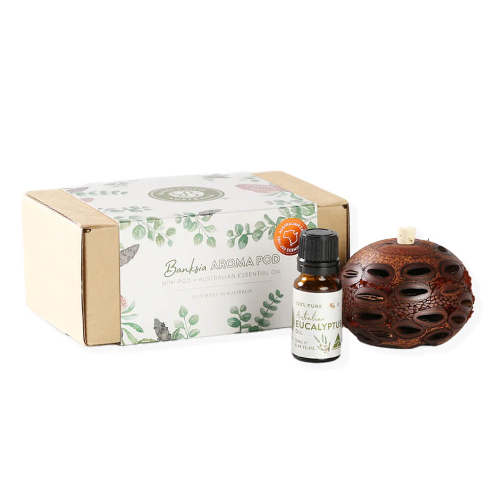 Australian Souvenirs Banksia Gifts Aroma Pod and Eucalyptus Oil