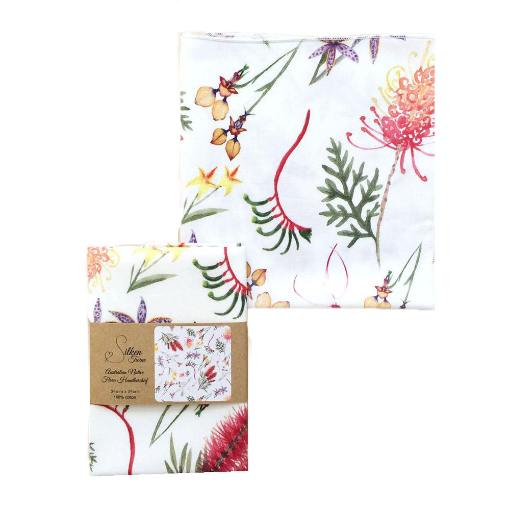 Australian Made wildflowers handkerchief gifts for mum