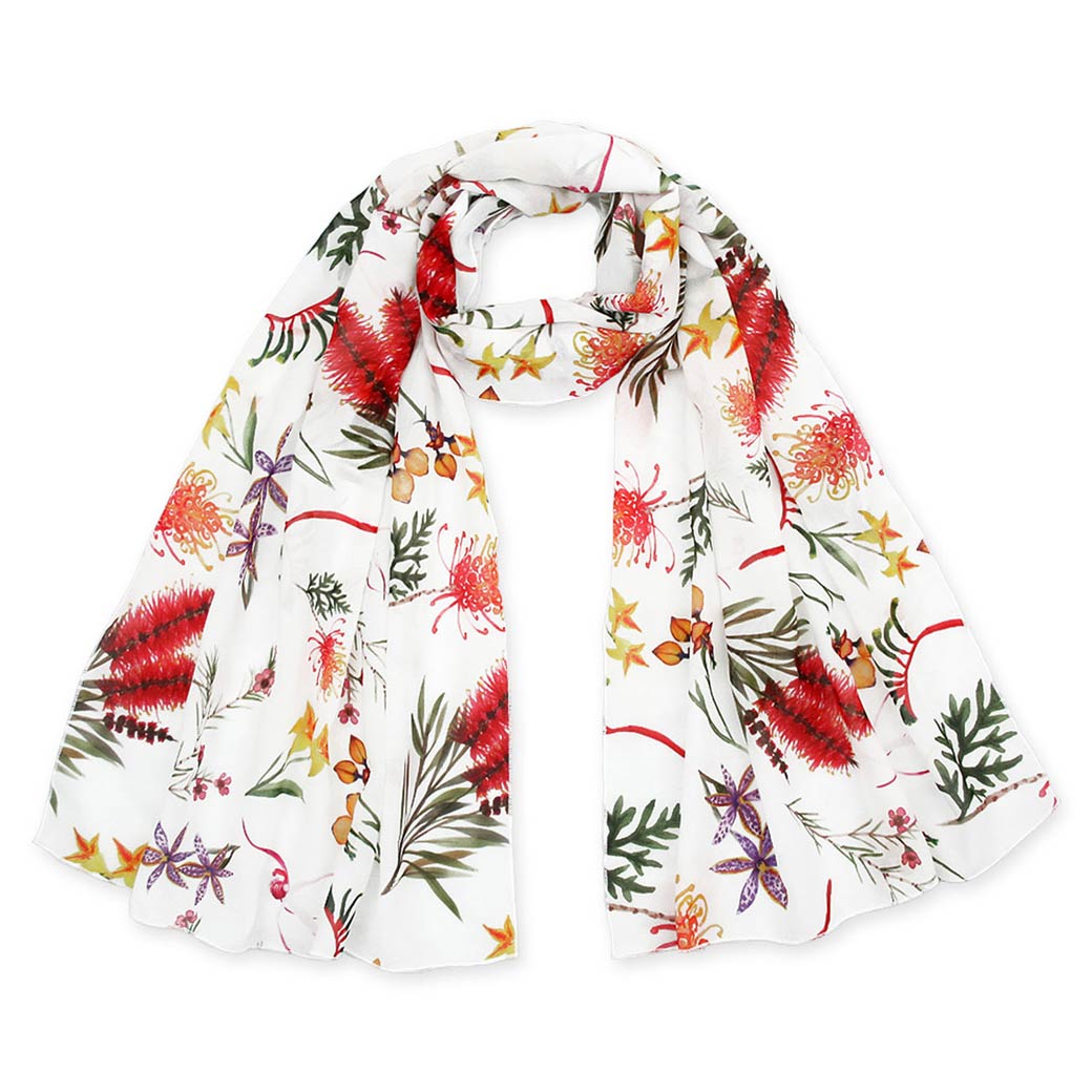 Australia themed gifts - native flowers design scarf