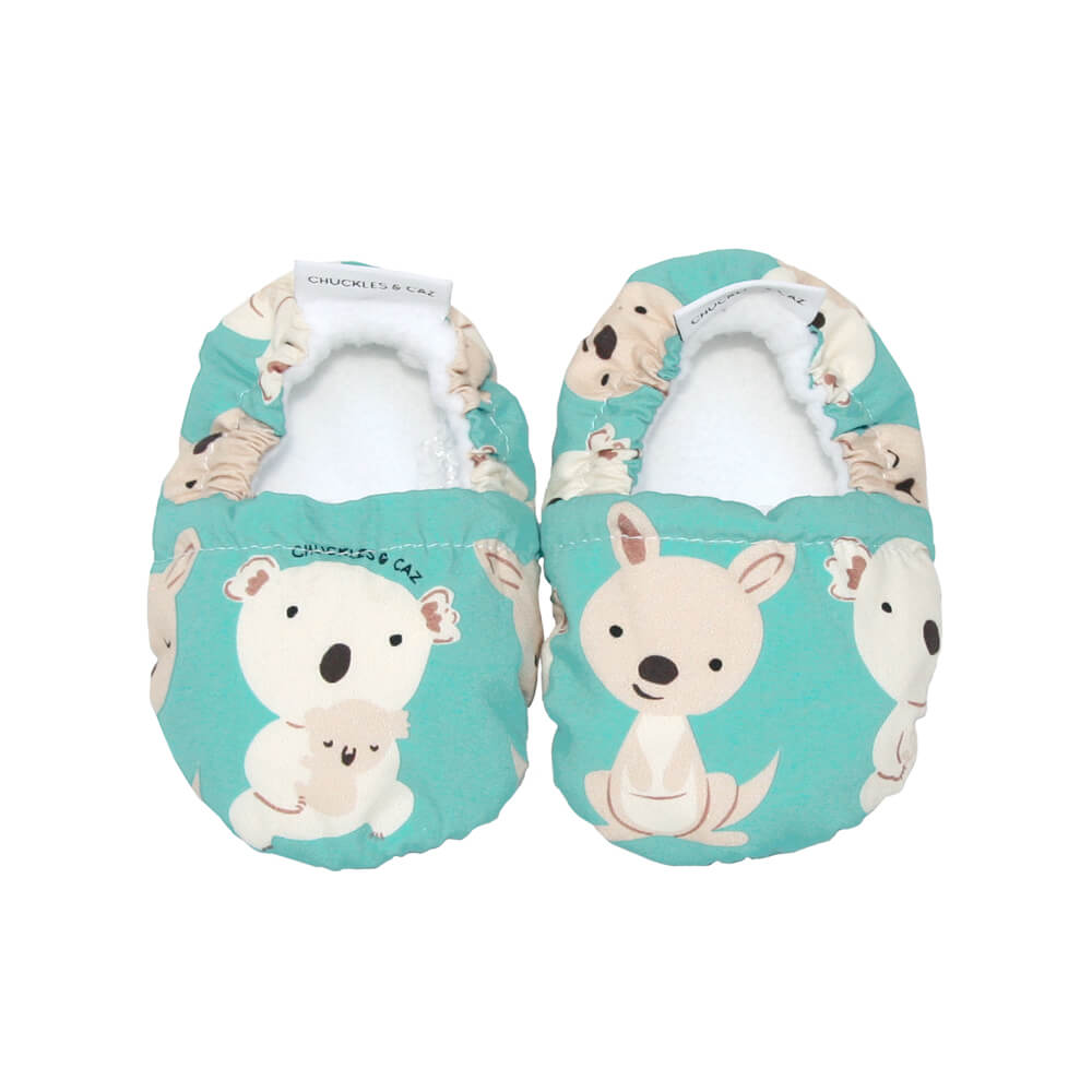 Baby Gift Delivery Sydney Kangaroo Koala Booties Chuckles & Caz